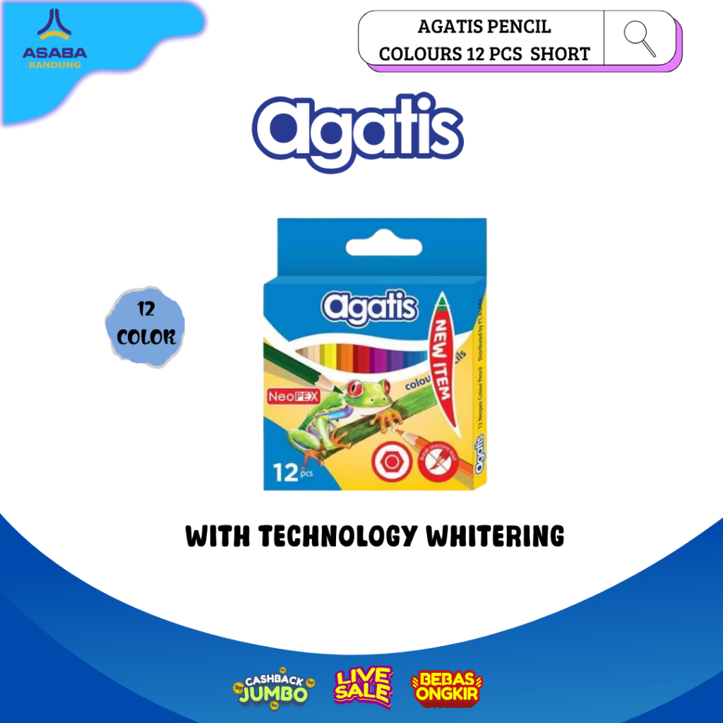 

Asaba Bandung - AGATIS - Pensil Warna isi 12pcs Pendek