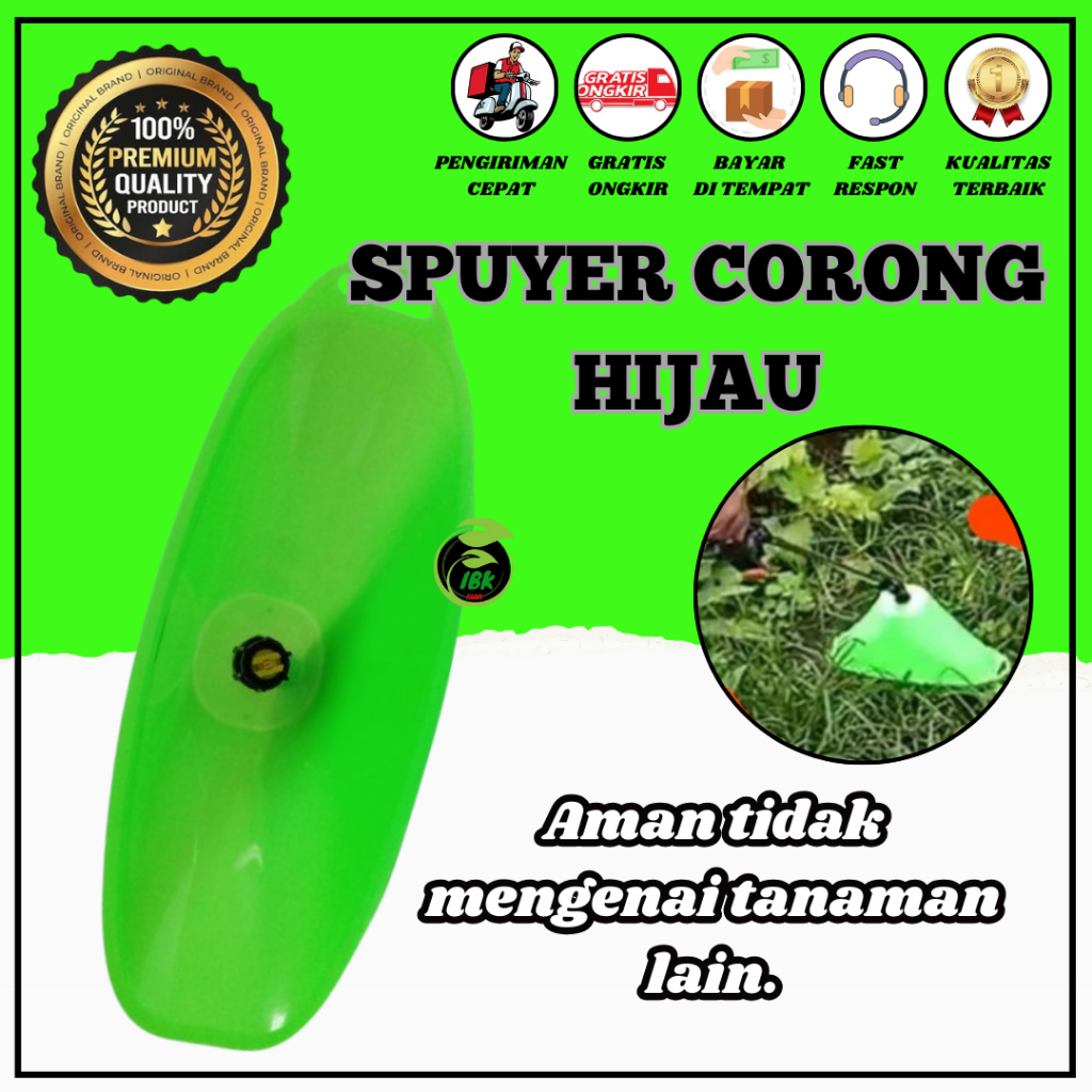 SPUYER / NOZZLE SPRAYER / NOZZLE PLASTIK CORONG ANTI ANGIN FUN 25 CORONG SPRAYER WARNA HIJAU LONJONG