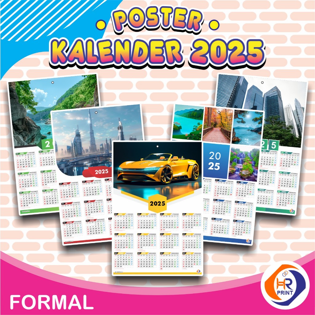 

Kalender poster FORMAL- Kalender dinding FORMAL 2025