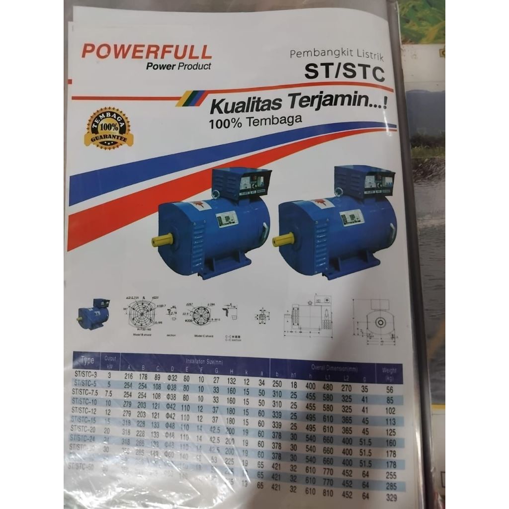 DINAMO ALTERNATOR GENERATOR LISTRIK POWERFULL ST 12