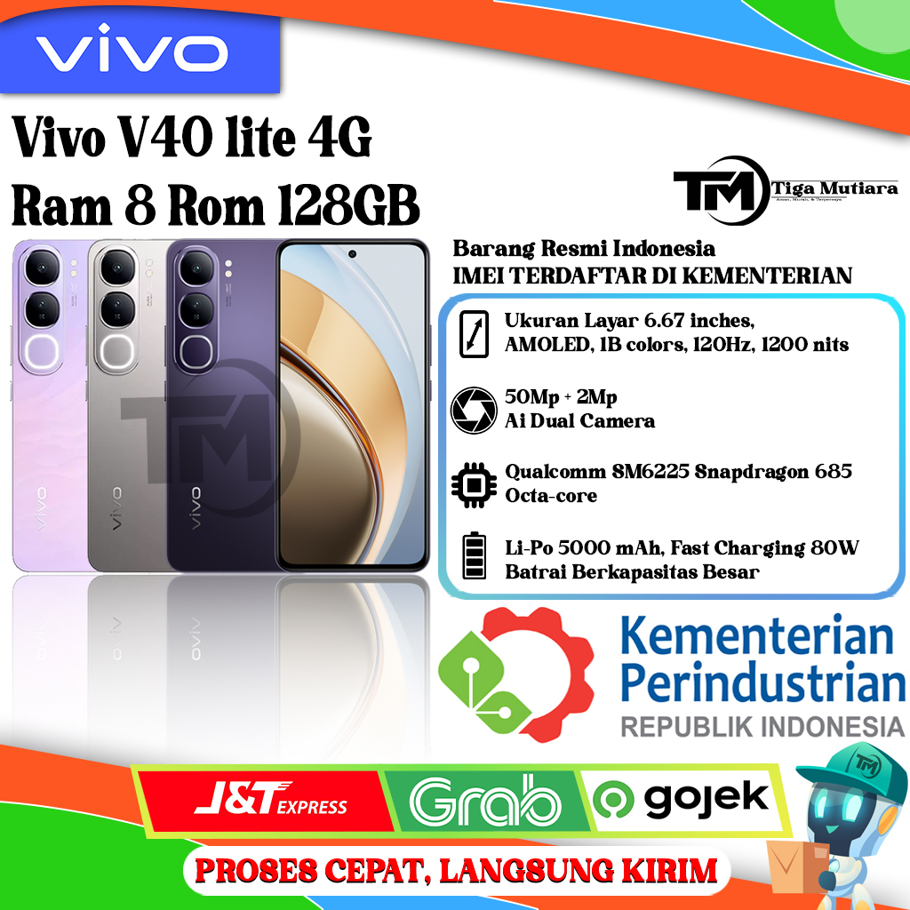 Vivo V40 lite 4G | 5G Ram 8/128GB | Ram 8/256GB