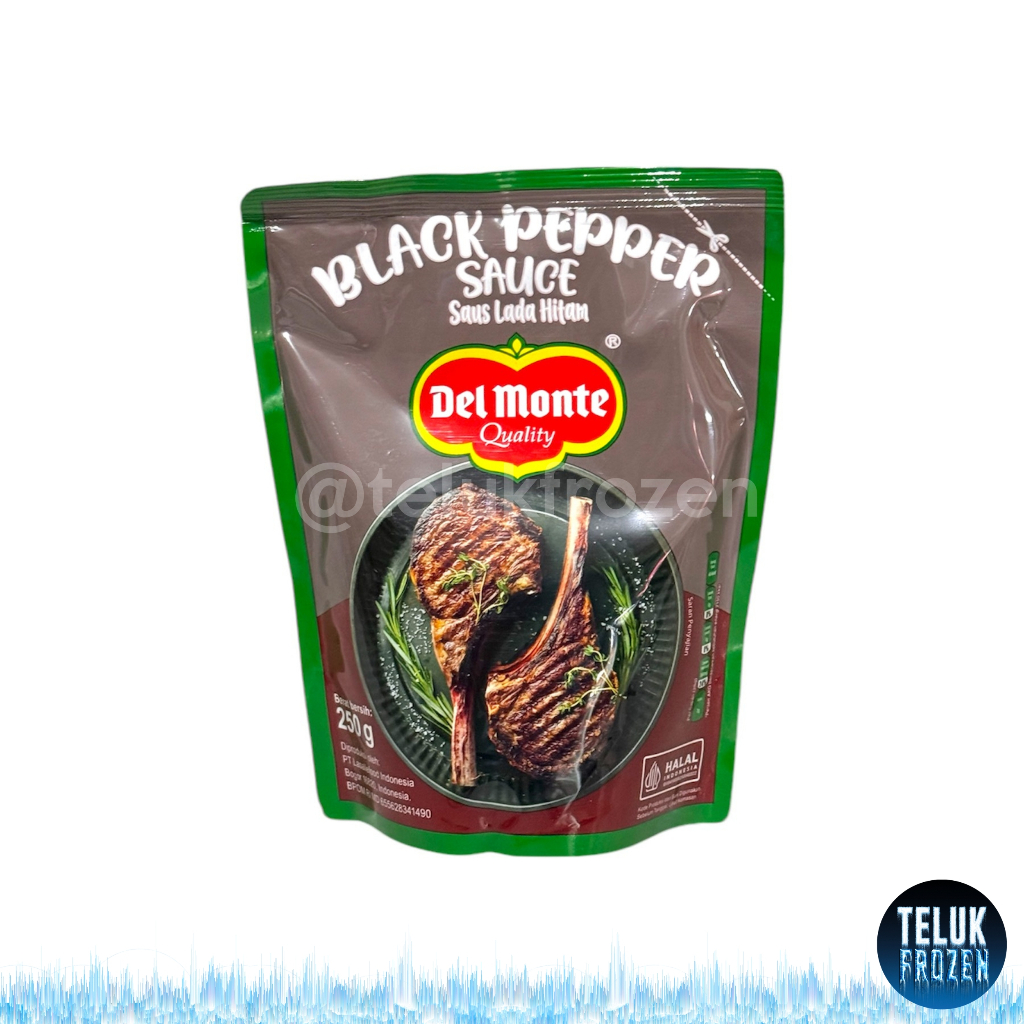 

Del Monte Black Pepper 250gr Delmonte BPP Sauce 250 g gram Saus Lada Hitam Halal Saos Cocol Enak Premium Quality Steak Grill Bumbu Masak