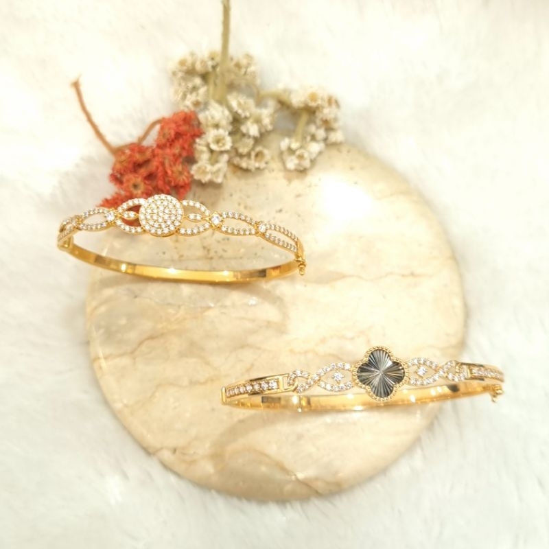 Gelang oval emas asli kadar 6k