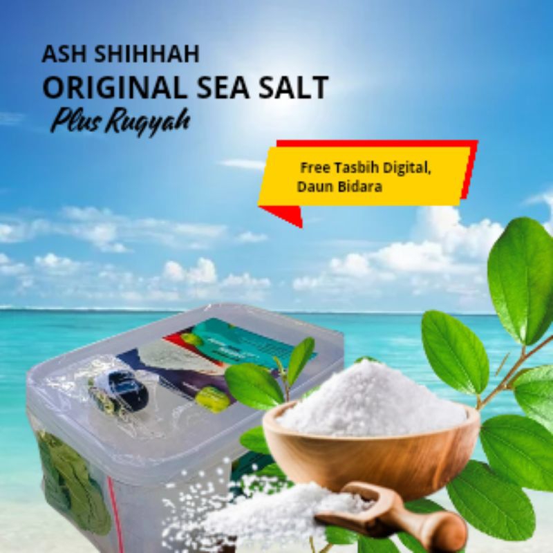 

Ash Shihhah Garam Laut Murni Sea Salt Organic Plus Ruqyah Free Daun Bidara Dan Tasbih Digital