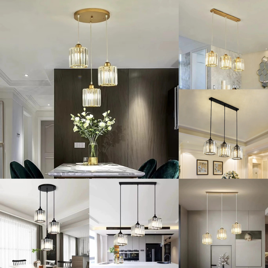 Lampu Gantung Kristal Minimalis Lampu Meja Bar Kristal Modern Lampu Rumah Ruang Tamu LED