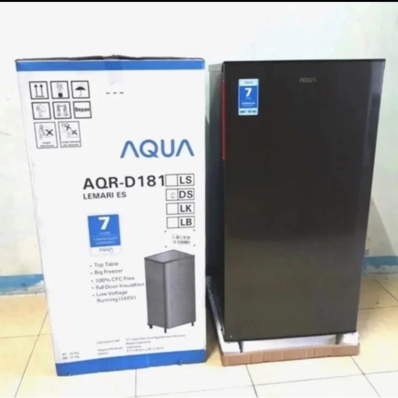 KULKAS AQUA JAPAN 1 PINTU LOW WATT AQR D181 36 WATT 150 L DS/LS