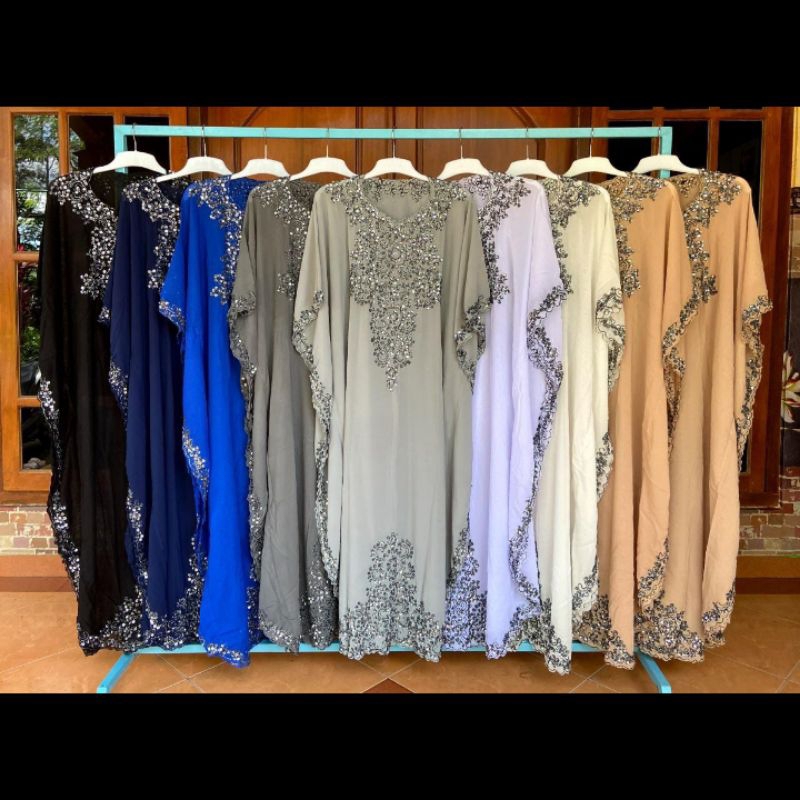 kaftan mewah Payet manik premium ceruty Armani lebaran