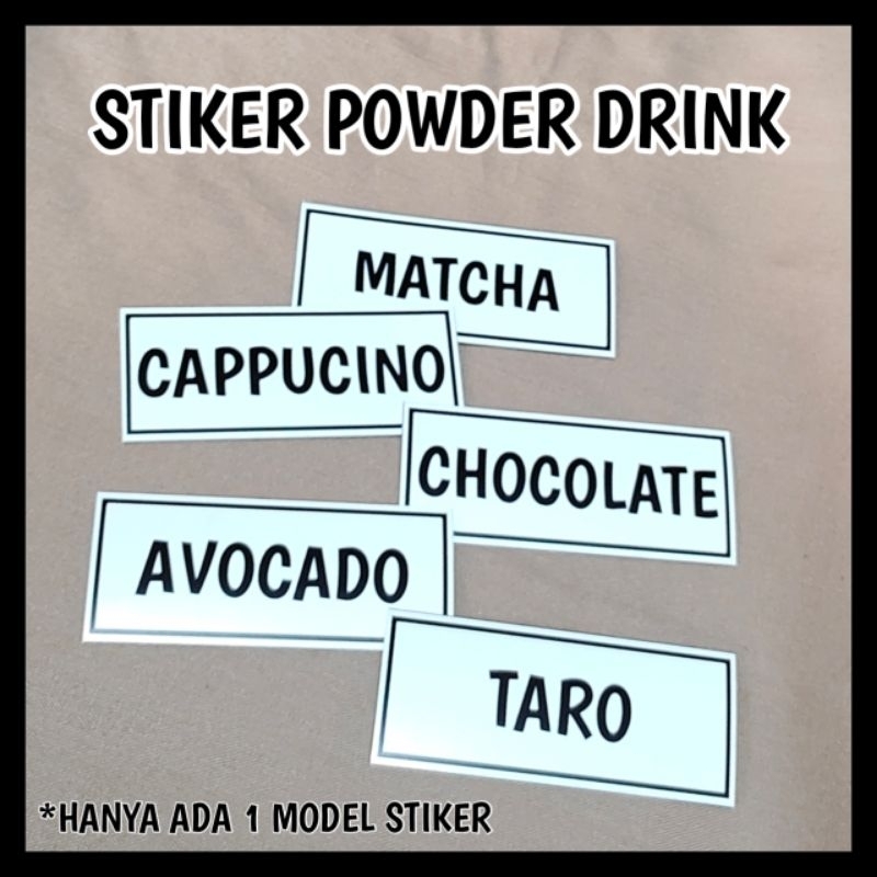 

STIKER POWDER DRINK BUBUK MINUMAN BOBA