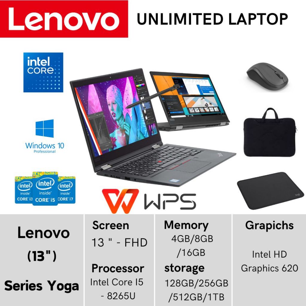 LAPTOP LENOVO FULL YOGA SERIES 12 260 370 X380 X390 X13 L380 L390  CORE i5 i7 PENINGKATAN TERBARU