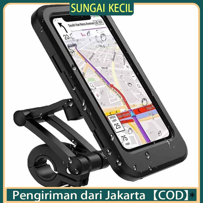Phone holder motor waterproof tempat dudukan hp motor anti air Hp Sepeda Anti Air Motor