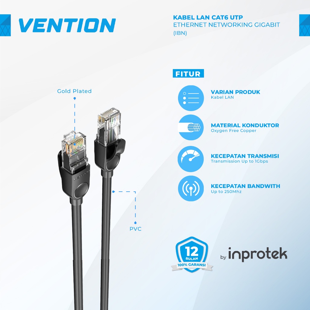 Vention 35M Kabel LAN RJ45 Cat.6 UTP Ethernet Gigabit