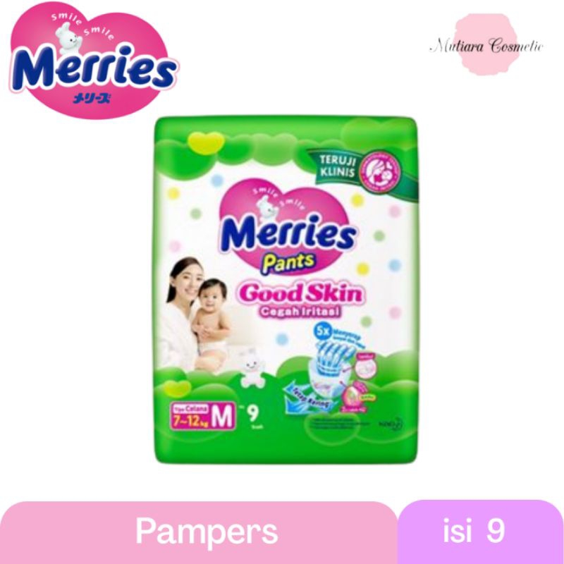 MERRIES PANTS GOOD SKIN TIPE CELANA M 7-12KG ISI 9,22 DAN 34