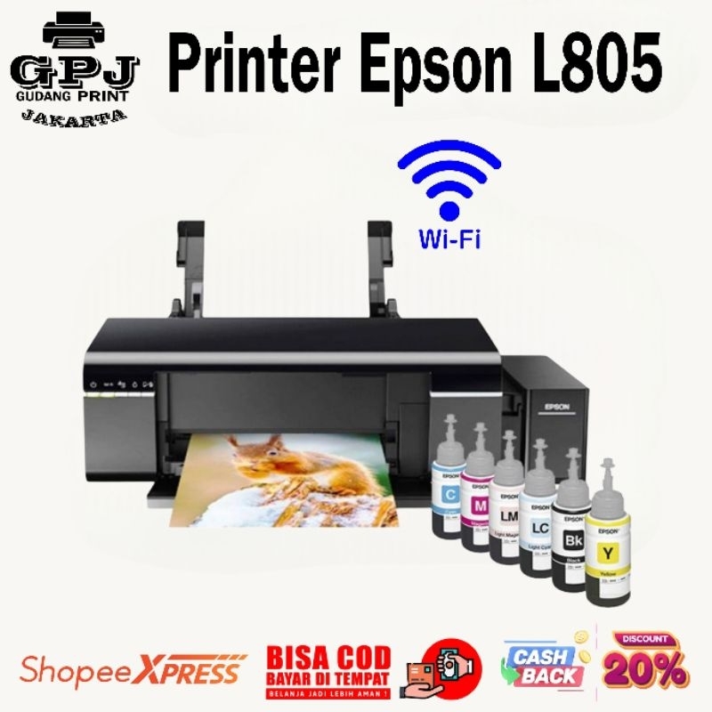 Printer Epson L805 wifi bekas berkualitas