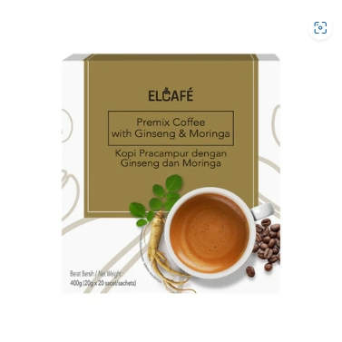 

ELCAFE COFFEE WITH GINSENG AND MORINGA (20 SACHETS) NEW UPGRADED MALAYSIA