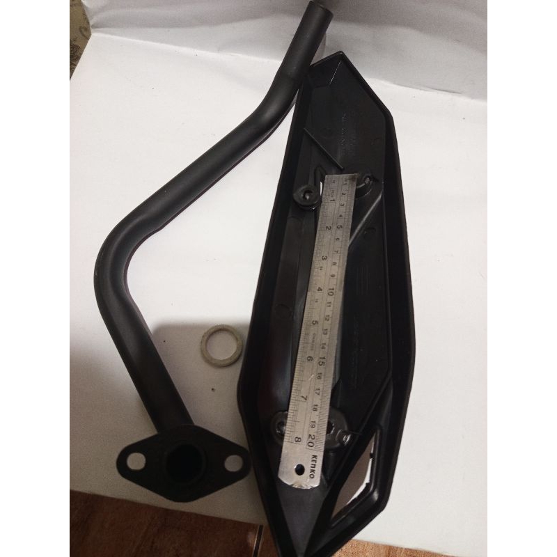 paket leher knalpot+cover+paking asbes beat esp, eco, Street 2016-2020 (jarak as lobang baut cover 1