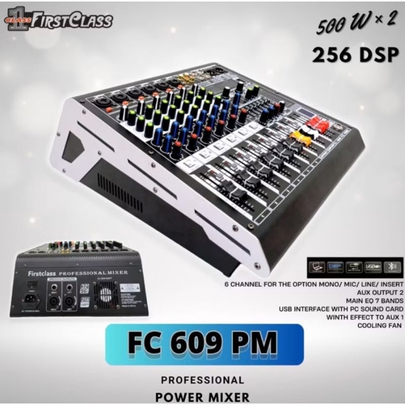 Power mixer firstclass FC609Pm/FC 609PM/FC 609 PM 500 WAtt X2