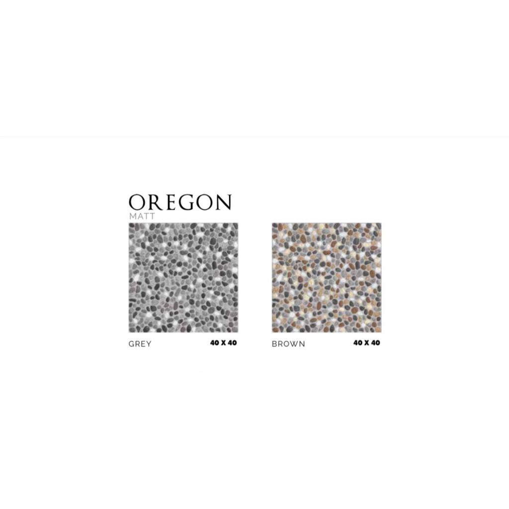 ASIA TILE FLOOR TILE OREGON MATT GREY & BROWN 40X40