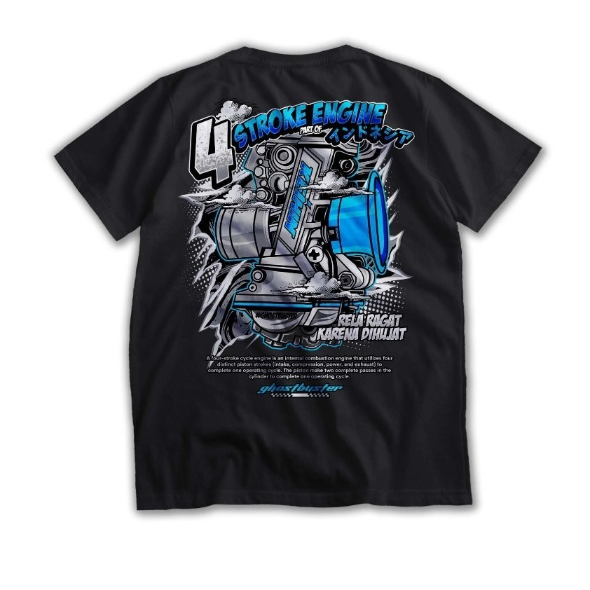 Kaos Racing Anak 4 Stroke Engine 4 Tak Four Stroke Engine 4Stroke Baju Distro Atasan Anak Balita Rem