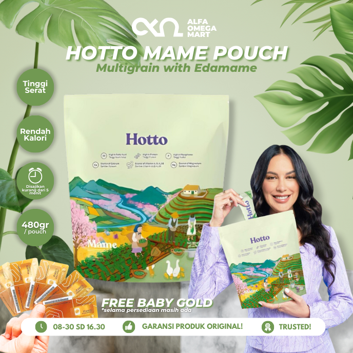 

Hotto Purto Edamame Multigrain (1 Pouch x 12 Sachet ) - Rasa Mame Original Samarinda