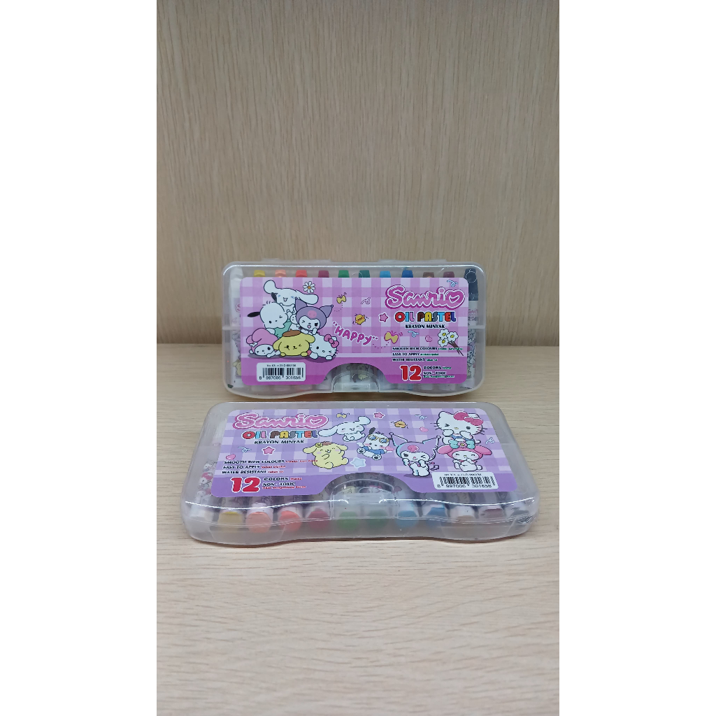 

Crayon Oil Pastel Sanrio 12 Warna / Crayon Eselon 12 Warna