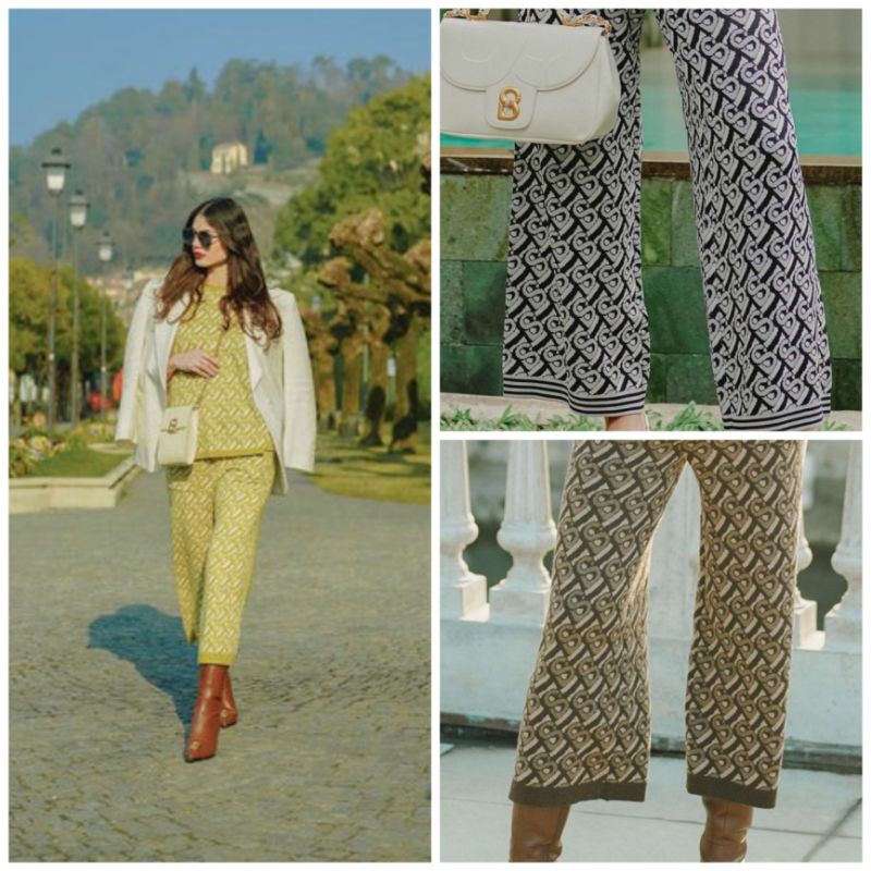 Buttonscarves Bimu Knit Set Sweater and Pants New