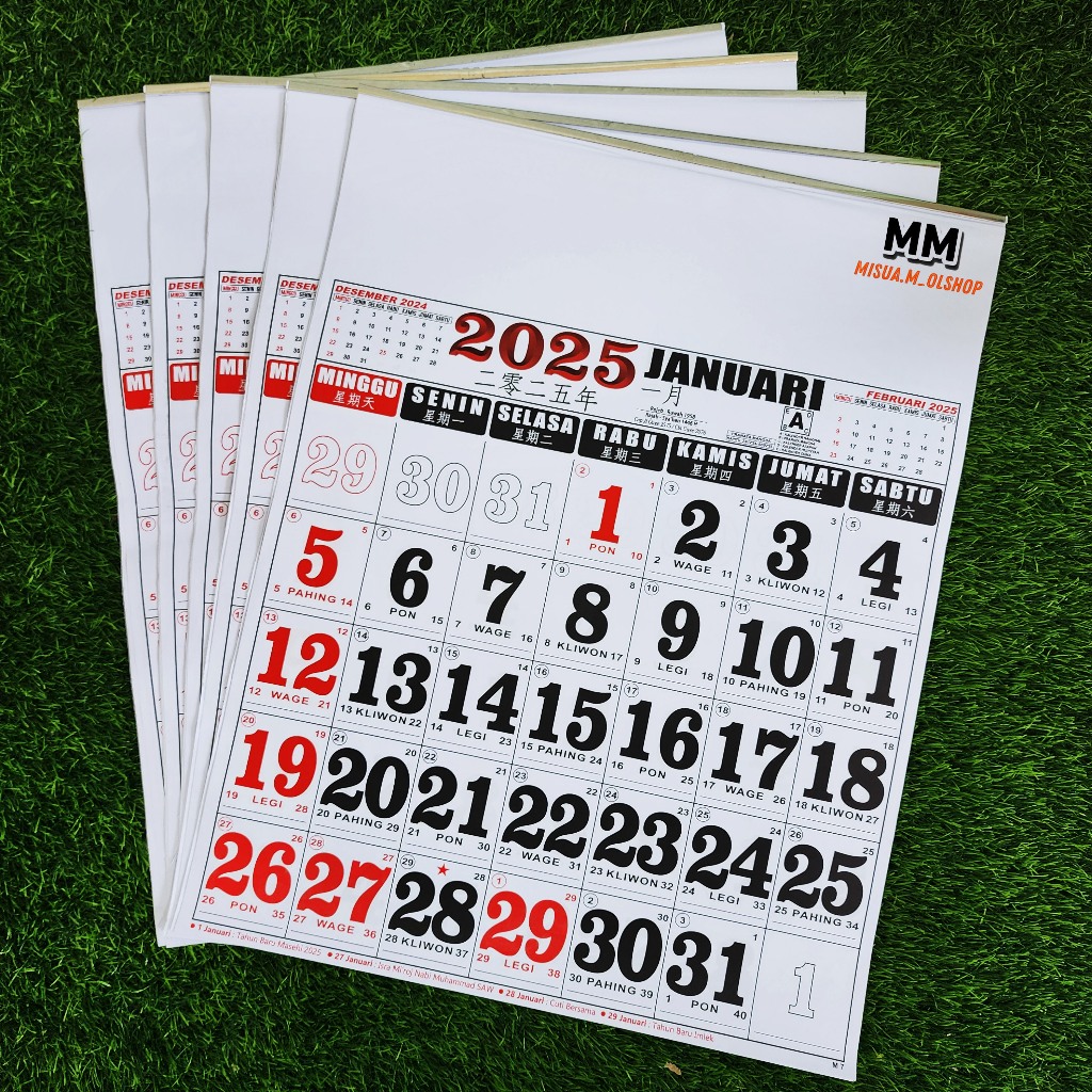 

KALENDER KERJA JUMBO M7 TAHUN 2025/ KALENDER DINDING JUMBO TERBARU 2025