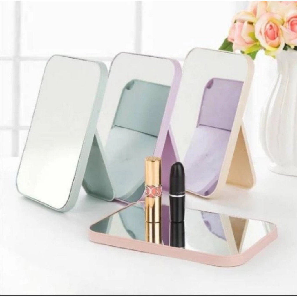 cermin lipat persegi cermin rias cermin portable kaca rias biar cantik
