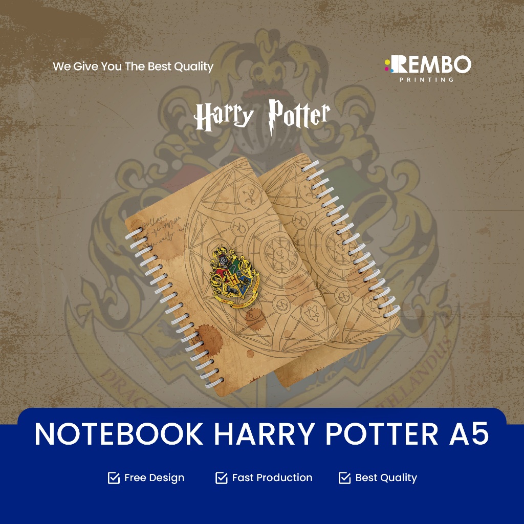 

NOTEBOOK MINI EDISI HARRY POTTER A5 / BUKU CATATAN HARRY POTTER / BUKU TULIS RING / HARRY POTTER (NOT OFFICIAL)