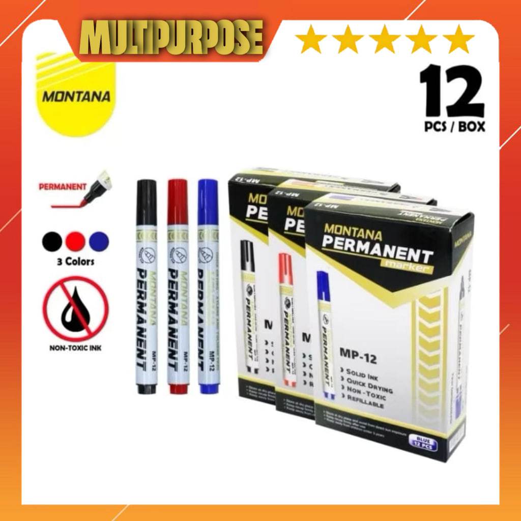 

1 PCS SPIDOL PERMANENT MONTANA MP-12 MERAH DAN BIRU