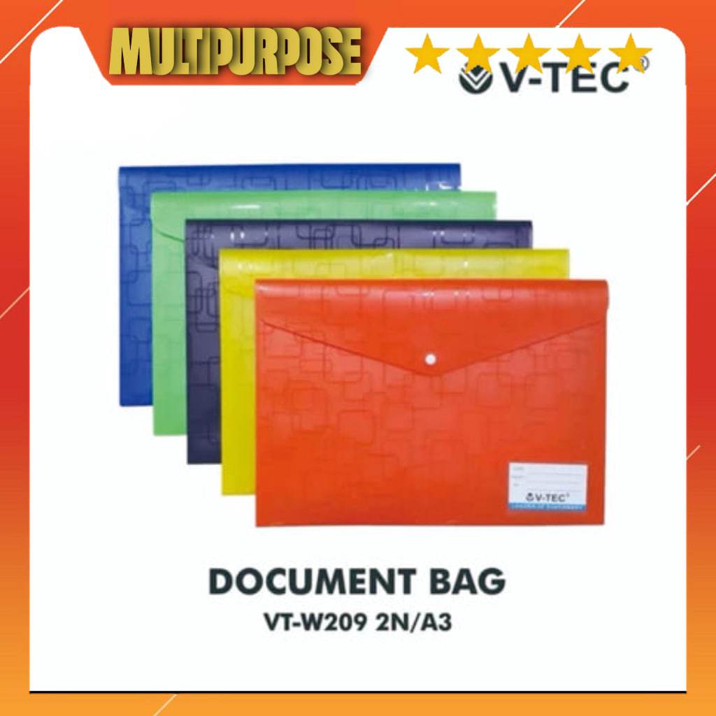 

Map plastik kancing 1 ukuran A3 v-tec + name tag