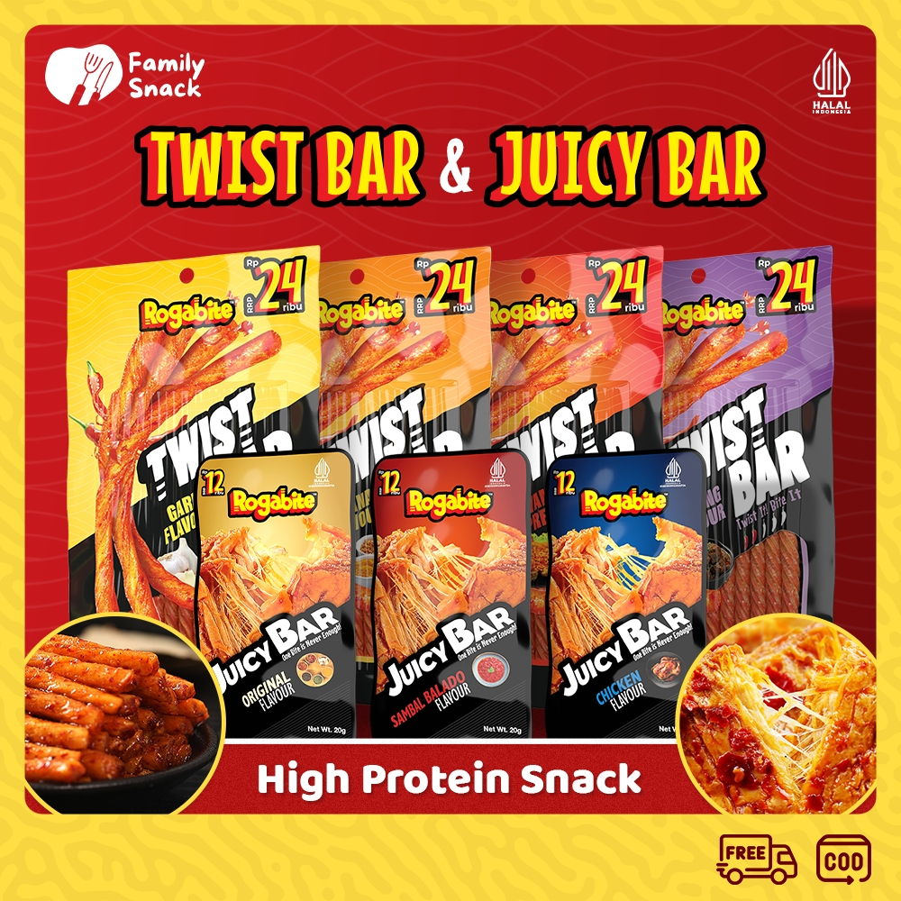 

Latiao Family Snack - [HALAL] All Juicy Bar Twist Bar Gluten Spicy Tofu Makanan Ringan Snack High Protein Camilan Pedas Food