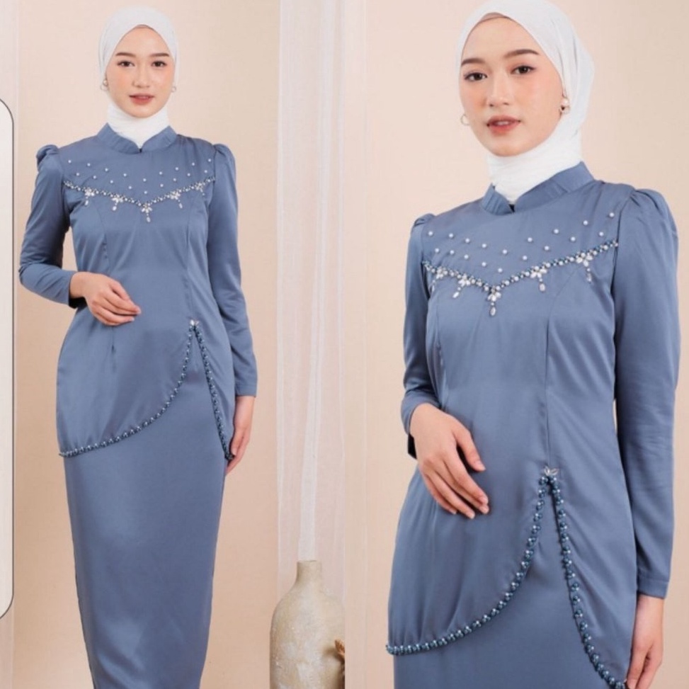 ART T29L Felicya Dress Oneset Baju Kurung Melayu Malaysia Dress Kondangan Seragam Terbaru Bridesmaid