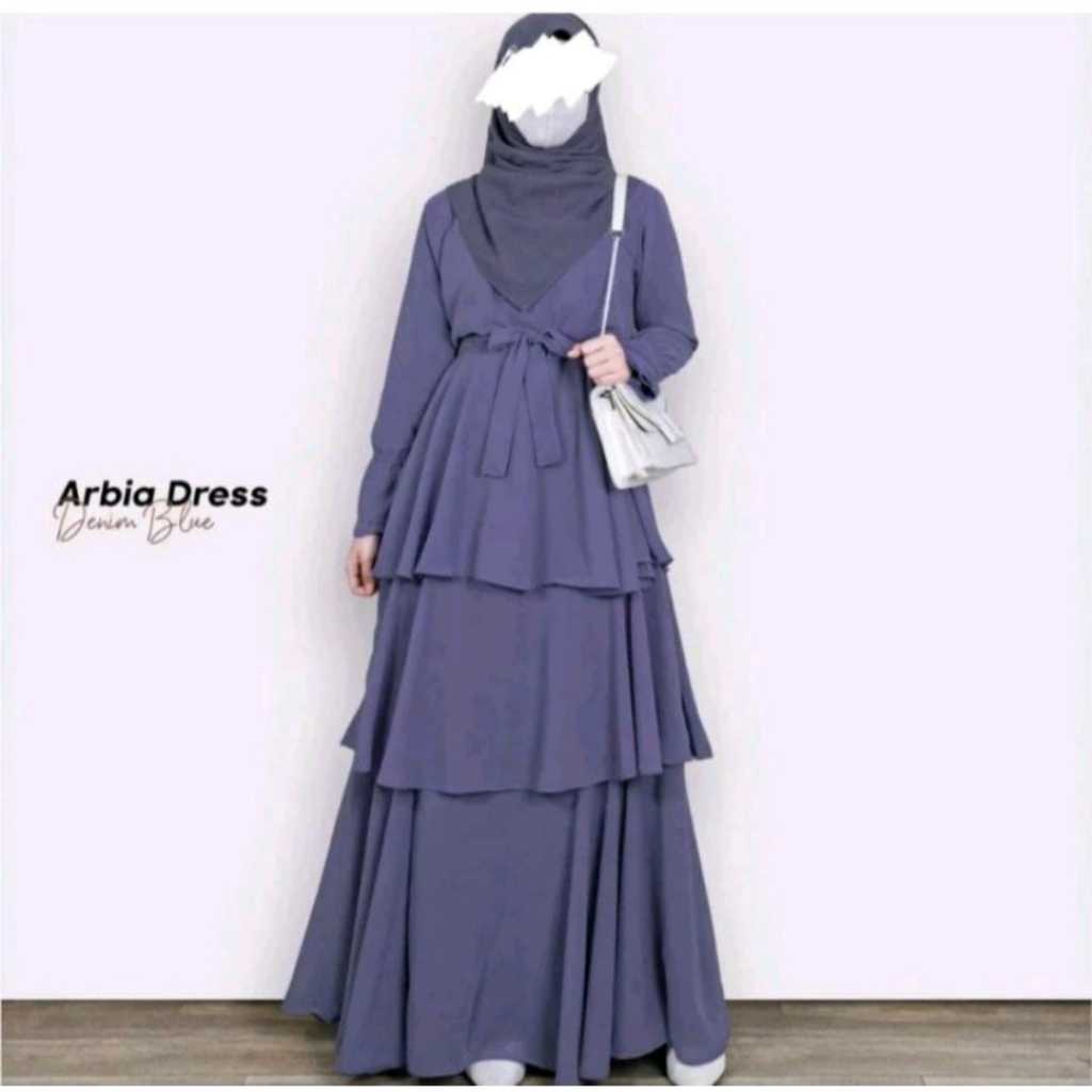 Gamis Wanita Terbaru Tiara Dress Bahan Ceruty Baby doll Gamis Wanita Dewasa Kekinian 2022 Gamis Moti