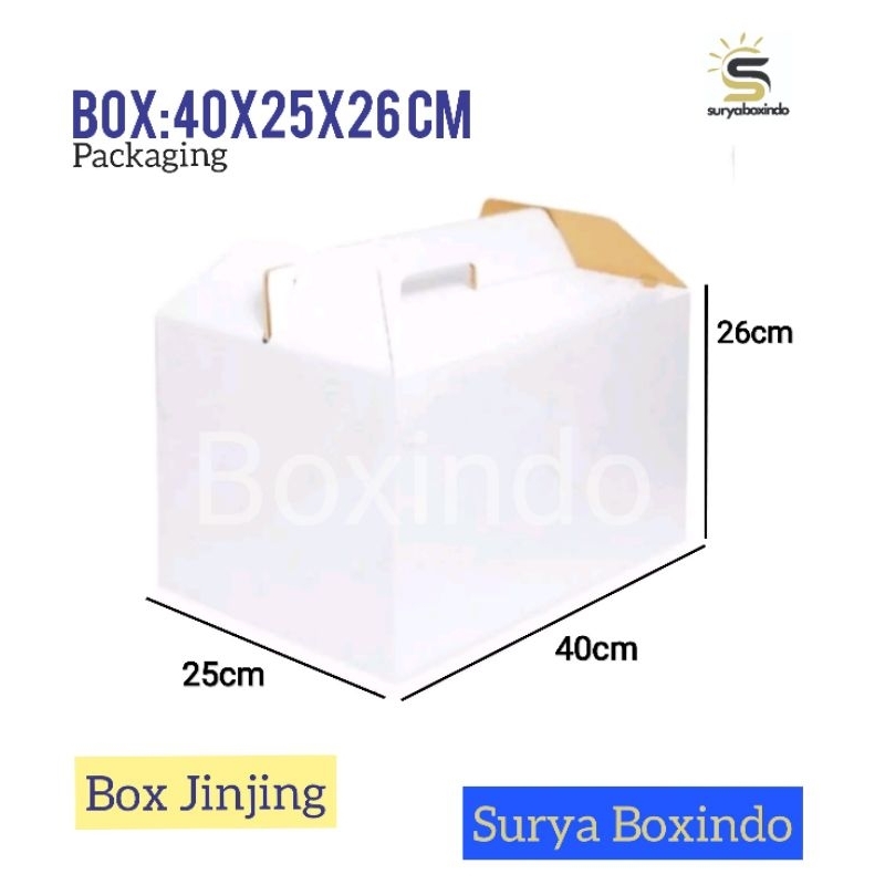 

Box 40x25x26cm jinjing (archii)hampers/parcel/buah/Kardus