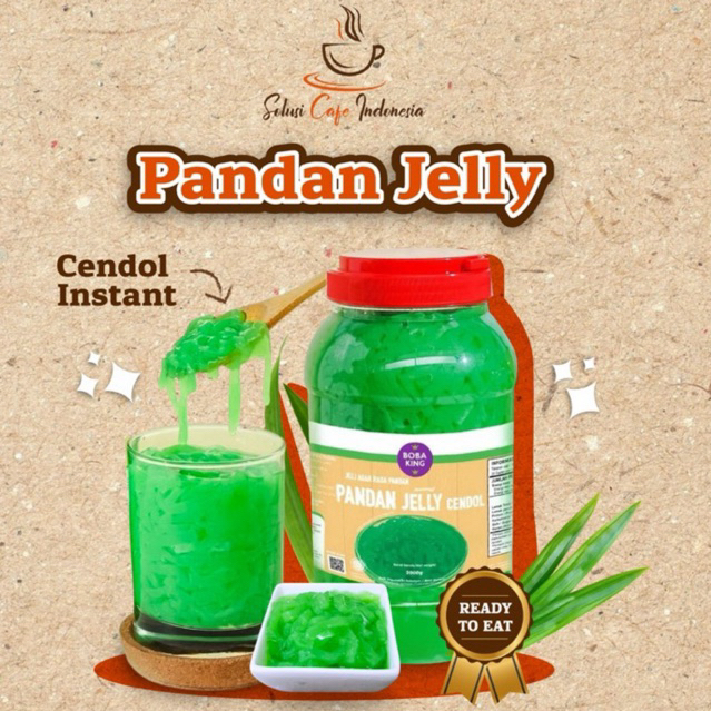 Cendol Instant Siap Pakai Pandan Jelly Boba King Surabaya