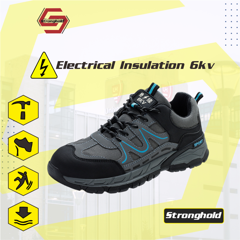 [Diskon] Sepatu Safety Sport New Azure Blue | Sepatu Safety Sport | Sepatu Kerja | Sepatu Pabrik | S