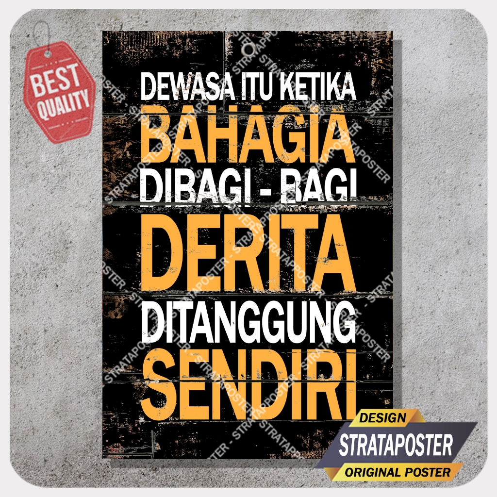 Katakata motivasi dinding Poster kamar aesthetic