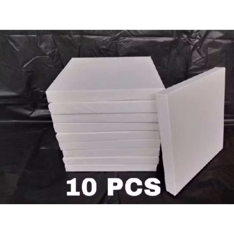 

Kanvas. Paket hemat. 10pcs. ukuran 20x20cm dan Easel 30cm