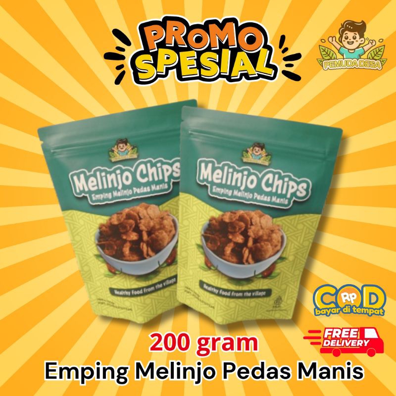 

Emping Melinjo Pedas Manis 200 gram, Premium Healthy Snack