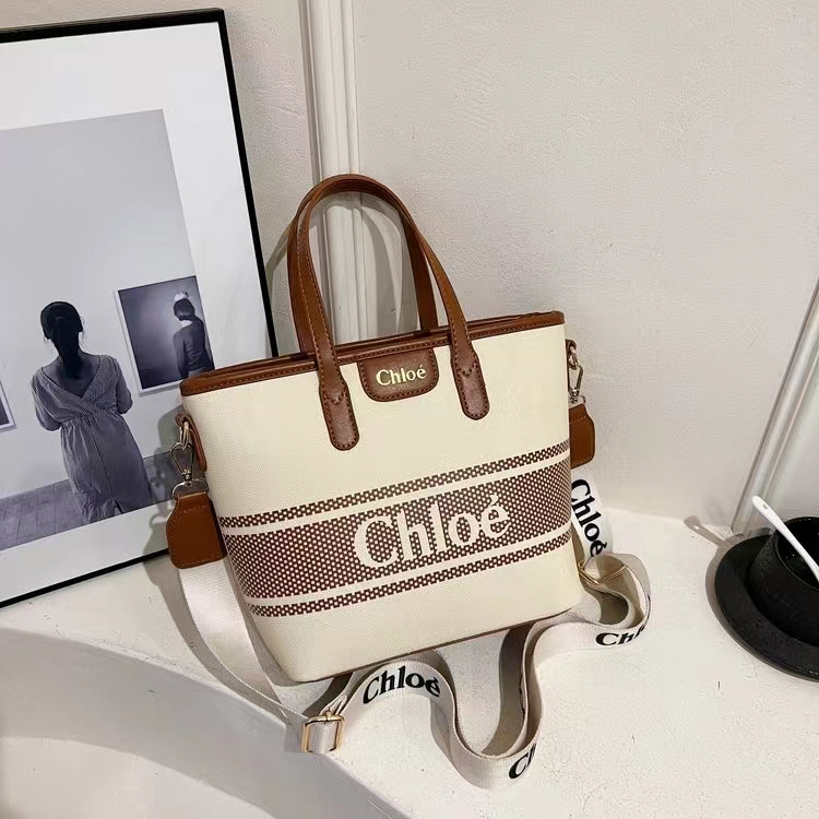 TAS TOTE BAG BAGUS KEREN FASHION IMPORT WANITA CEWEK CHLOE KANVAS MEDIUM TEBAL CANTIK KERJA KANTOR R