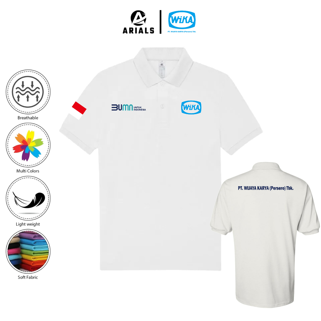 Arials Polo shirt Baju Kaos Kerah PT. WIKA Wijaya Karya Persero BUMN