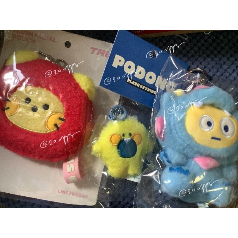 [READY STOCK] OFFICIAL TRUZ TREASURE LINE FRIENDS BAGCHARM TRUZ DRAGON HIKUN FACIAL POUCH LAWOO PLUS