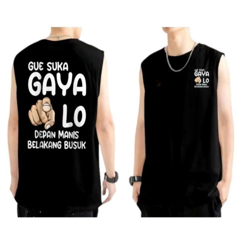 Baju Kaos Singlet Gym Cewek Cowok Motif Kata Kata Mutiara / Kaos Singlet Motif Kata Kata Keren