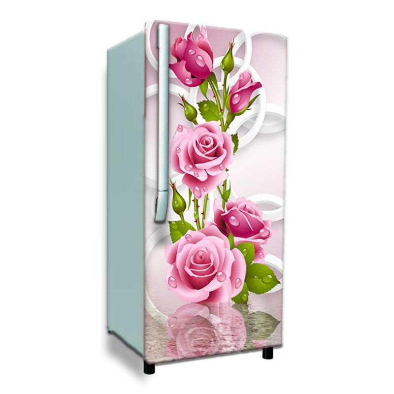 wallpaper stiker kulkas 1 pintu dan kompor 2 tungku