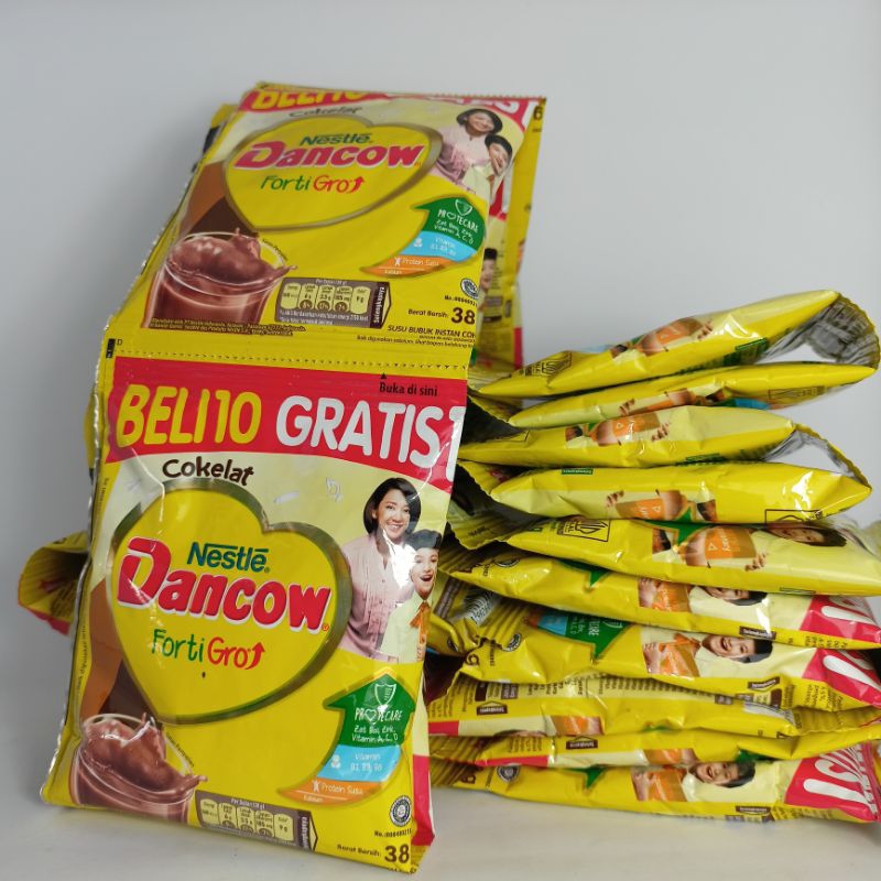 

DANCOW SUSU COKLAT KEMASAN SACHET 1 RENCENG ISI 10pcs X 38gr