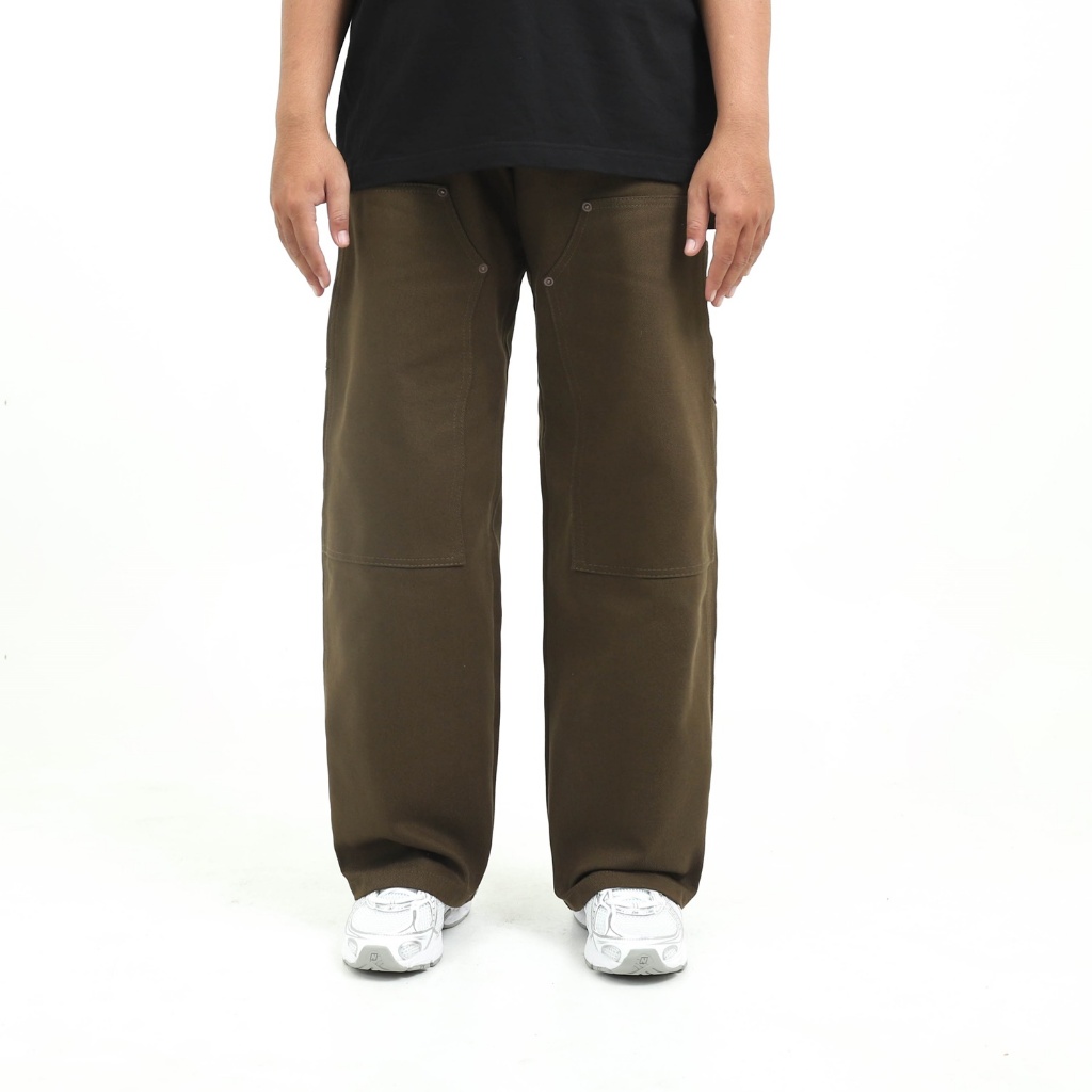 TIMEBOMB - CARPENTER PANTS - CARPENTER  DOUBLE KNEE LOOSE FIT | DIRAZ | OLIVE