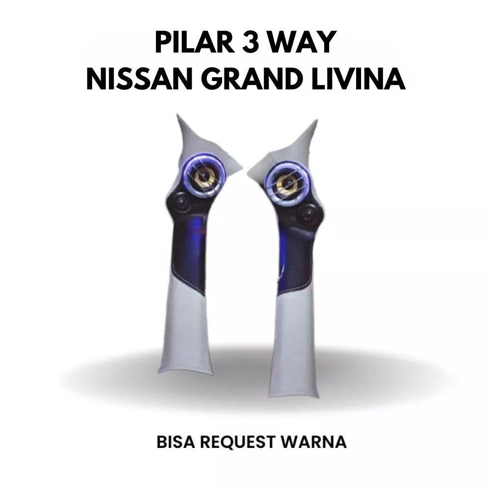 AKSESORIS SPAREPART VARIASI LED INTERIOR SPEAKER PILAR AUDIO 3 WAY TWEETER MOBIL NISSAN GRAND LIVINA