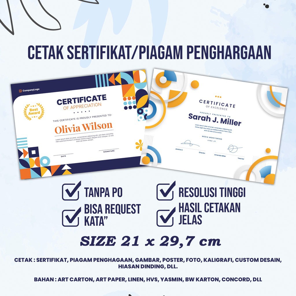 

PRINT / CETAK SERTIFIKAT / PIAGAM