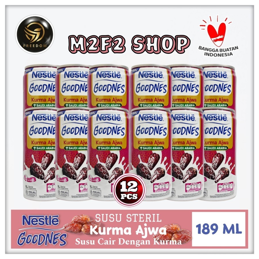 

Nestle Goodnes Susu Sterilisasi Kurma Ajwa Kaleng | Can - 189 ml (Kemasan 12 Pcs)