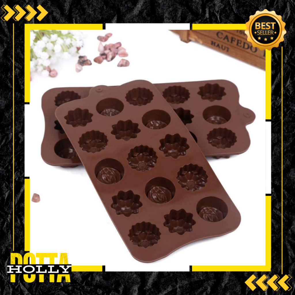 POTTAHOLLY Cetakan Love Silikon BPA Free Tahan Panas Coklat Pudding Agar-Agar Susu Es / cetakan pudi